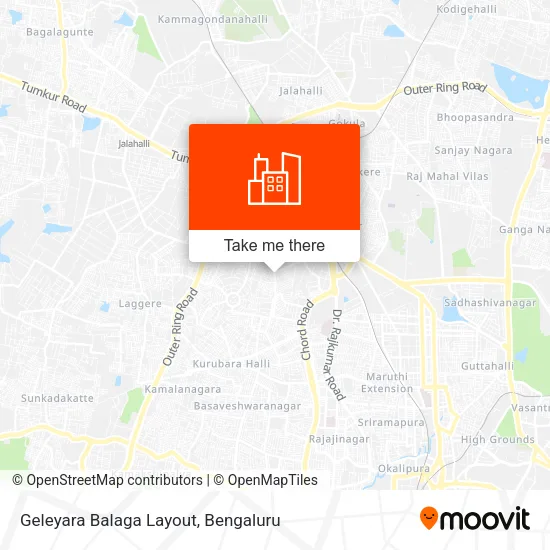 Geleyara Balaga Layout map