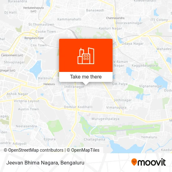 Jeevan Bhima Nagara map