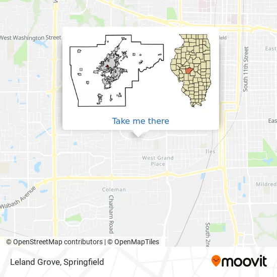Leland Grove map