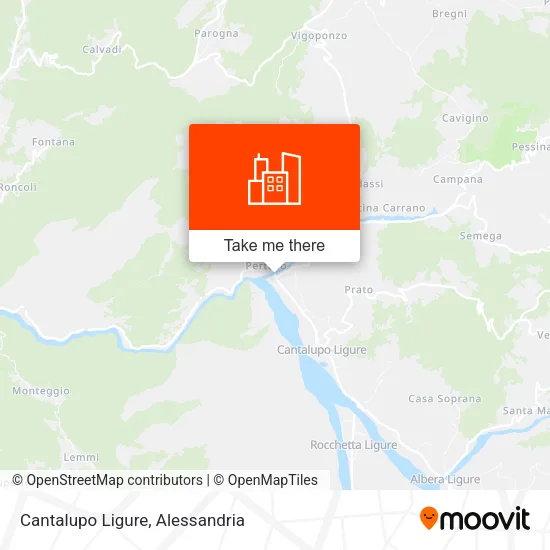 Cantalupo Ligure map