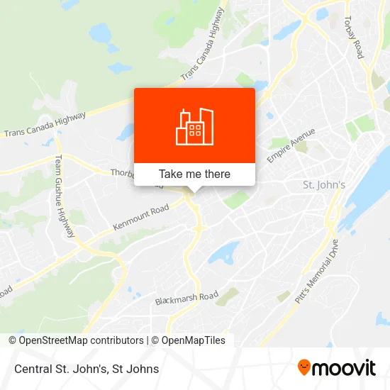 Central St. John's map