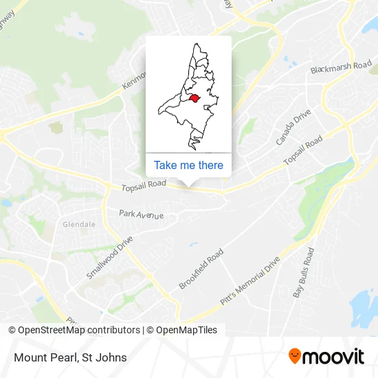 Mount Pearl map