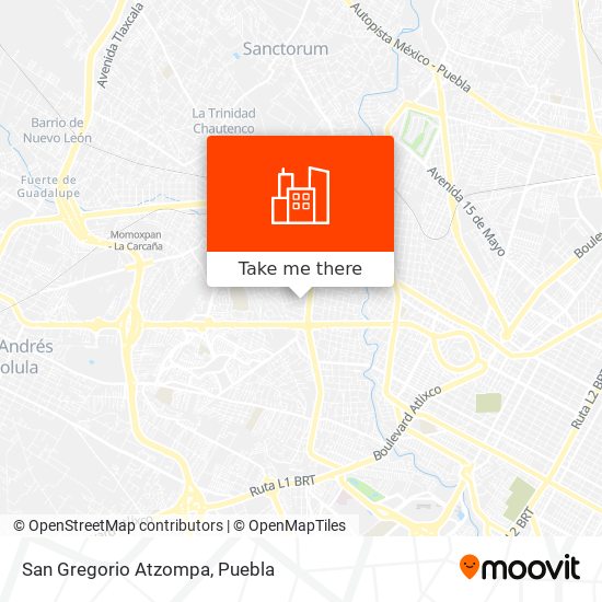 Mapa de San Gregorio Atzompa