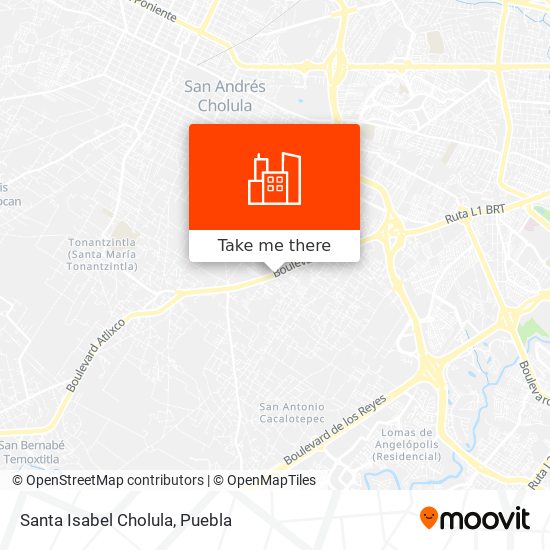 Mapa de Santa Isabel Cholula