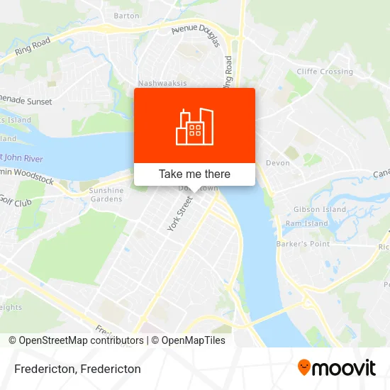 Fredericton map
