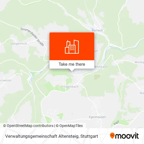 Карта Verwaltungsgemeinschaft Altensteig