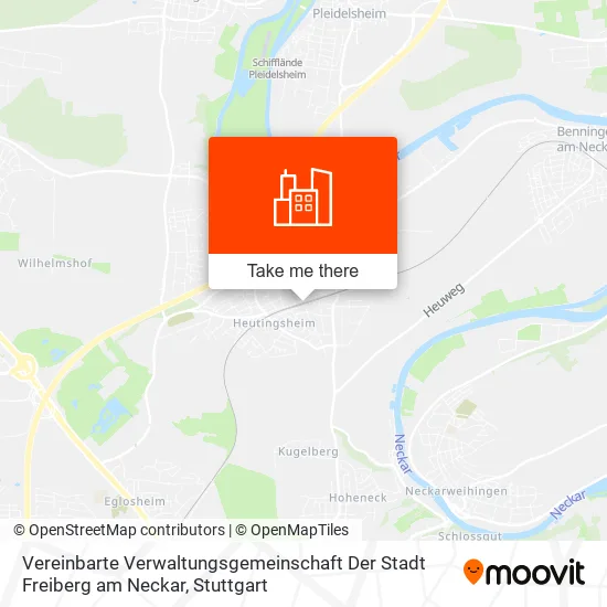 Карта Vereinbarte Verwaltungsgemeinschaft Der Stadt Freiberg am Neckar