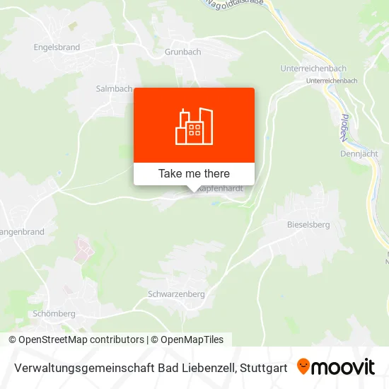 Карта Verwaltungsgemeinschaft Bad Liebenzell