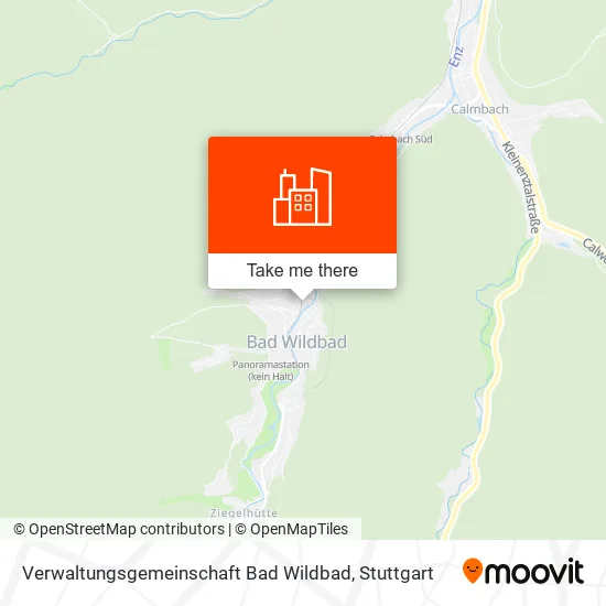 Карта Verwaltungsgemeinschaft Bad Wildbad