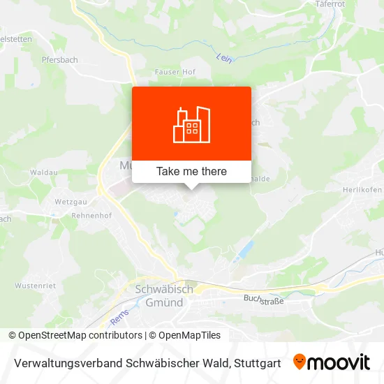 Карта Verwaltungsverband Schwäbischer Wald