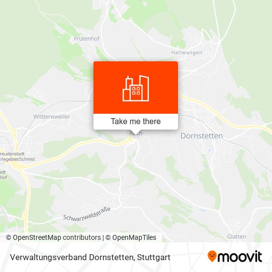 Карта Verwaltungsverband Dornstetten