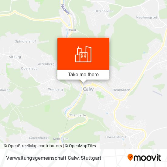 Карта Verwaltungsgemeinschaft Calw