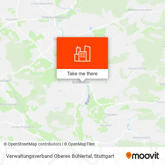 Карта Verwaltungsverband Oberes Bühlertal