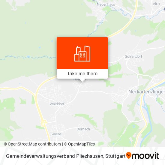 Gemeindeverwaltungsverband Pliezhausen map