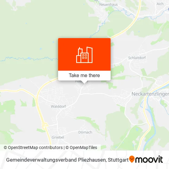 Карта Gemeindeverwaltungsverband Pliezhausen