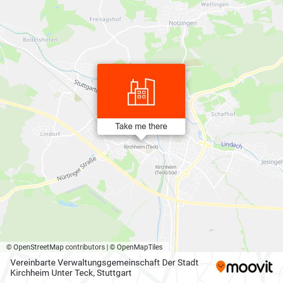 Vereinbarte Verwaltungsgemeinschaft Der Stadt Kirchheim Unter Teck map