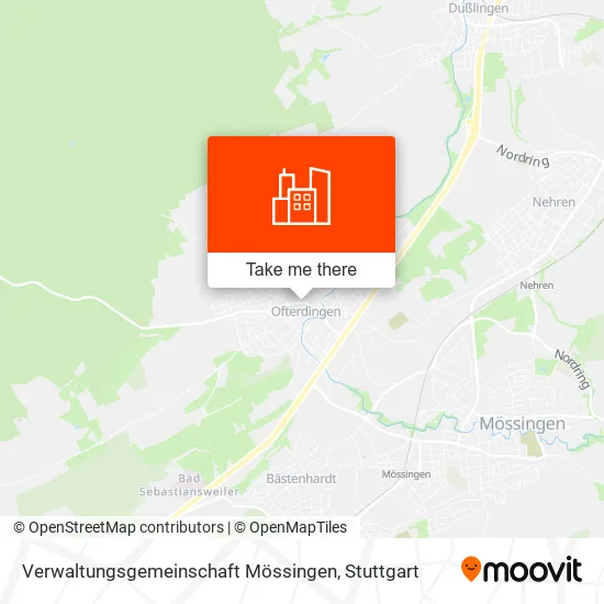 Карта Verwaltungsgemeinschaft Mössingen