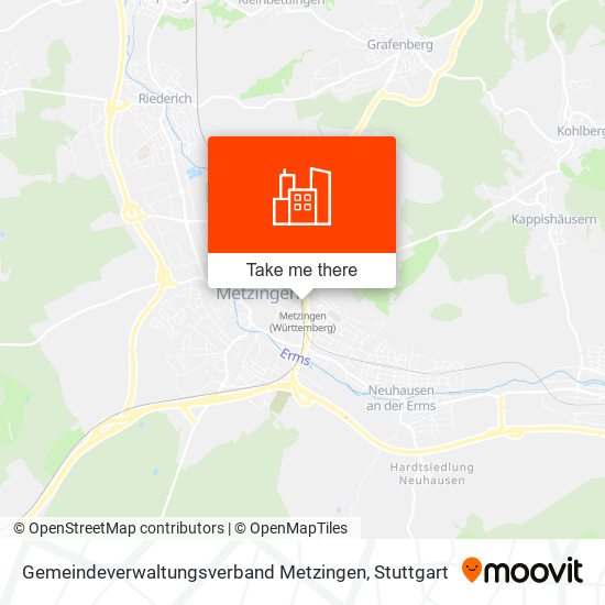 Gemeindeverwaltungsverband Metzingen map