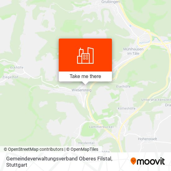 Gemeindeverwaltungsverband Oberes Filstal map