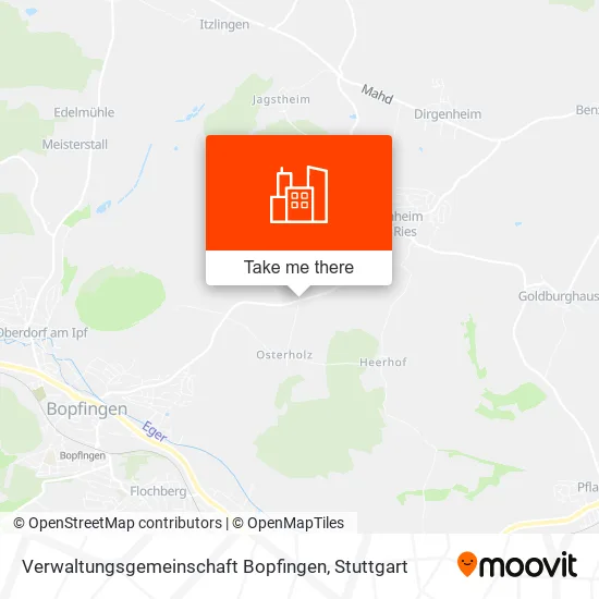 Карта Verwaltungsgemeinschaft Bopfingen
