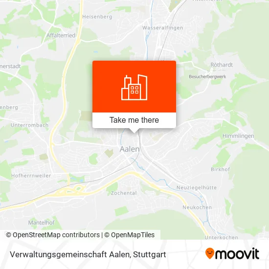 Карта Verwaltungsgemeinschaft Aalen