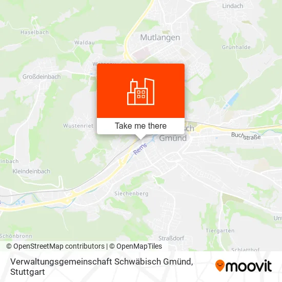 Карта Verwaltungsgemeinschaft Schwäbisch Gmünd