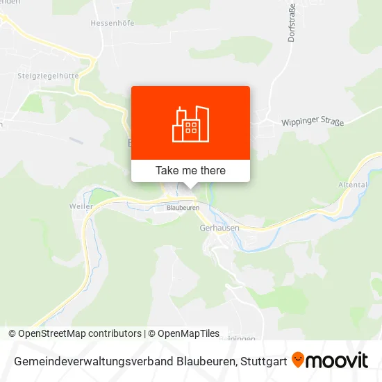 Карта Gemeindeverwaltungsverband Blaubeuren