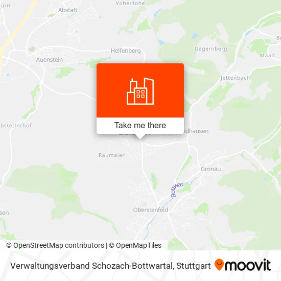 Карта Verwaltungsverband Schozach-Bottwartal
