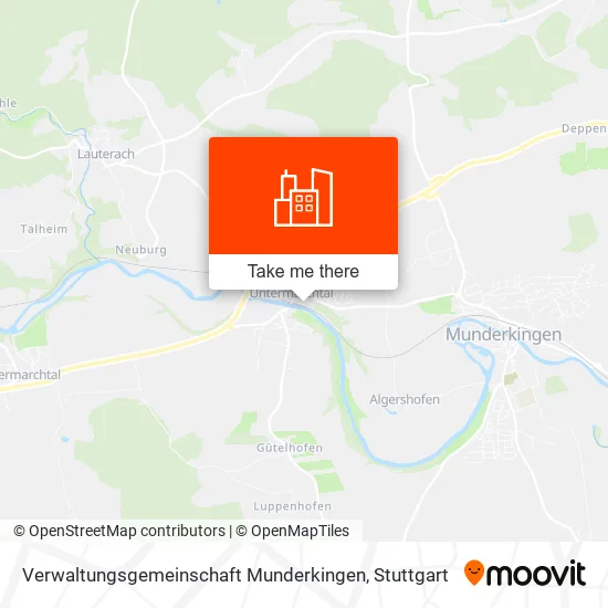Карта Verwaltungsgemeinschaft Munderkingen