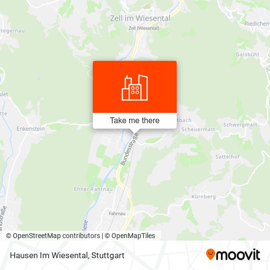 Hausen Im Wiesental map