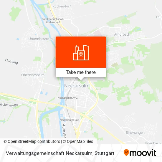 Карта Verwaltungsgemeinschaft Neckarsulm