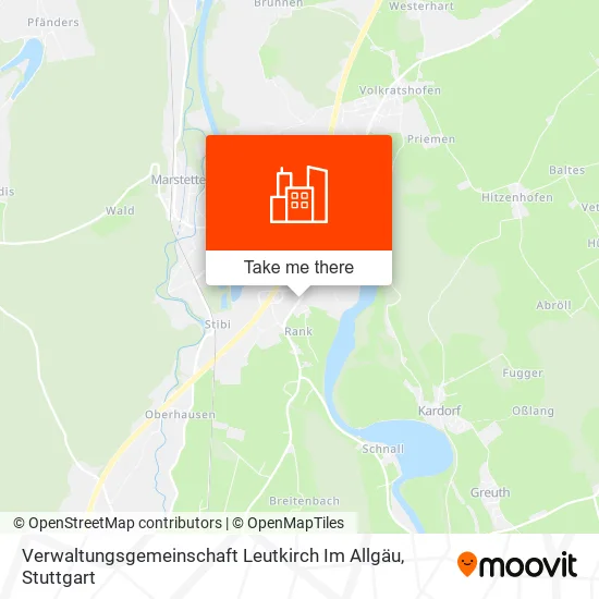 Карта Verwaltungsgemeinschaft Leutkirch Im Allgäu