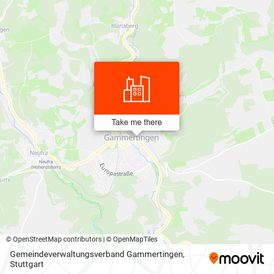 Карта Gemeindeverwaltungsverband Gammertingen