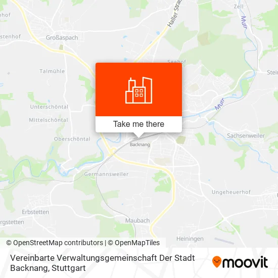 Vereinbarte Verwaltungsgemeinschaft Der Stadt Backnang map