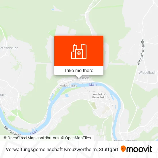 Карта Verwaltungsgemeinschaft Kreuzwertheim