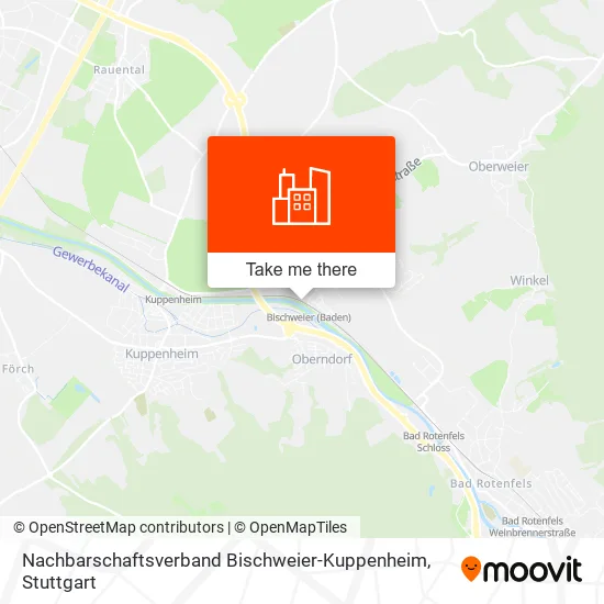 Карта Nachbarschaftsverband Bischweier-Kuppenheim