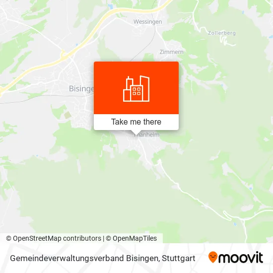 Карта Gemeindeverwaltungsverband Bisingen