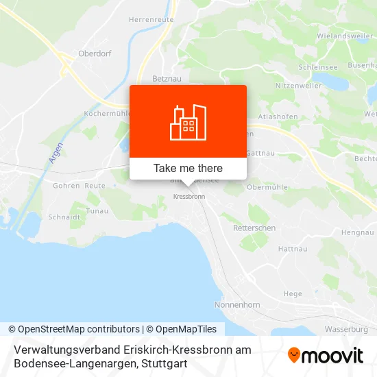 Карта Verwaltungsverband Eriskirch-Kressbronn am Bodensee-Langenargen