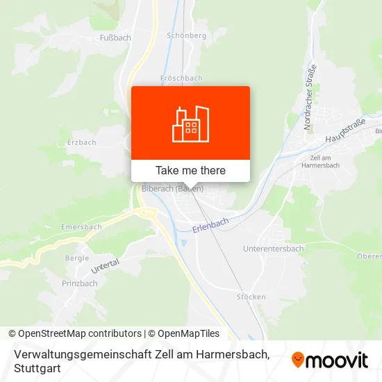 Карта Verwaltungsgemeinschaft Zell am Harmersbach