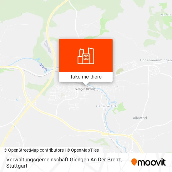 Карта Verwaltungsgemeinschaft Giengen An Der Brenz