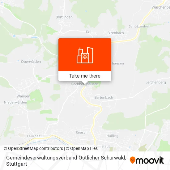 Карта Gemeindeverwaltungsverband Östlicher Schurwald