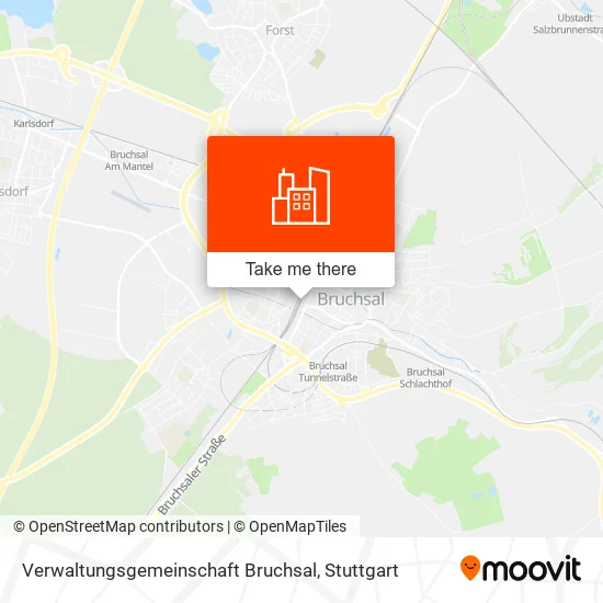 Карта Verwaltungsgemeinschaft Bruchsal