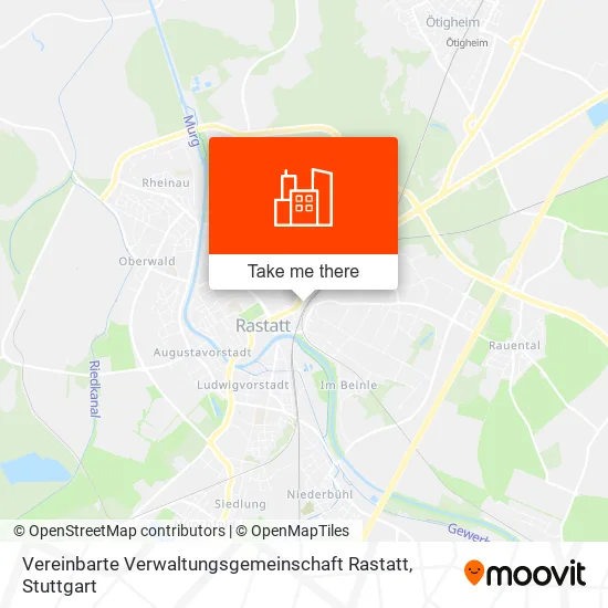 Карта Vereinbarte Verwaltungsgemeinschaft Rastatt