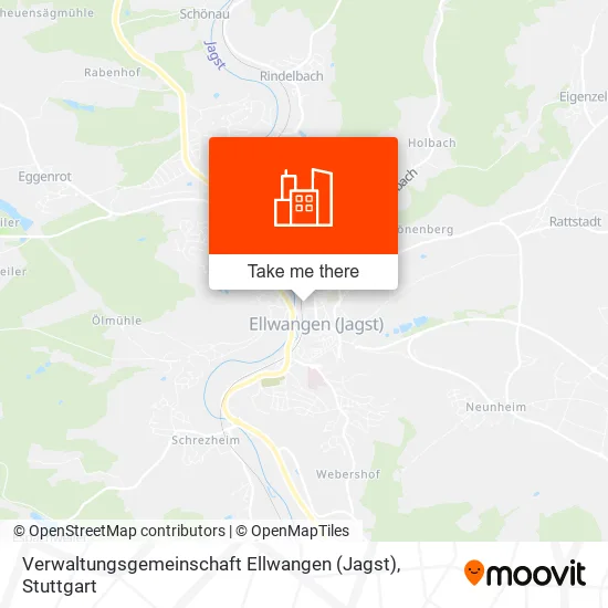 Карта Verwaltungsgemeinschaft Ellwangen (Jagst)