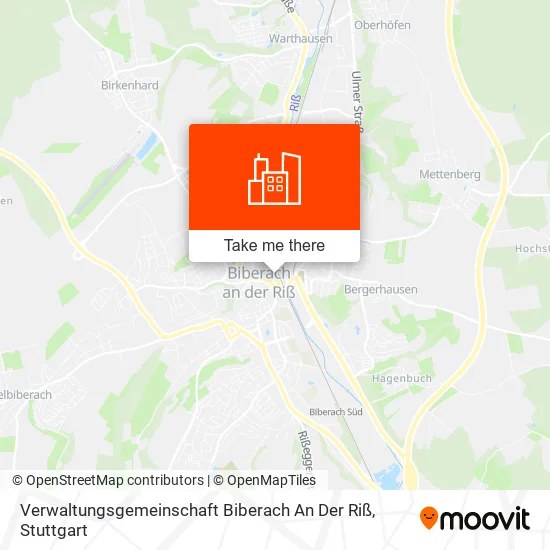 Карта Verwaltungsgemeinschaft Biberach An Der Riß