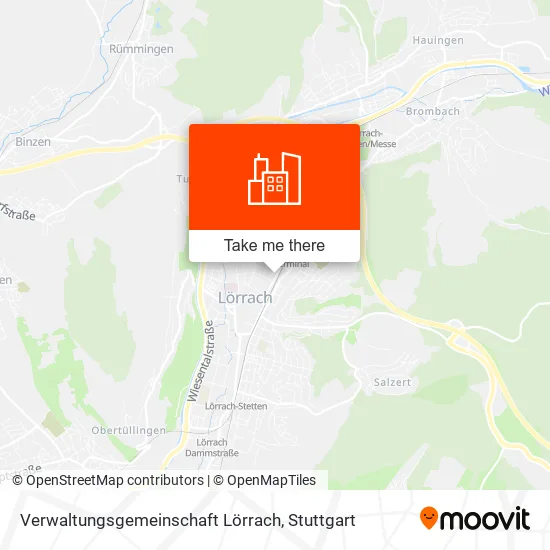 Карта Verwaltungsgemeinschaft Lörrach