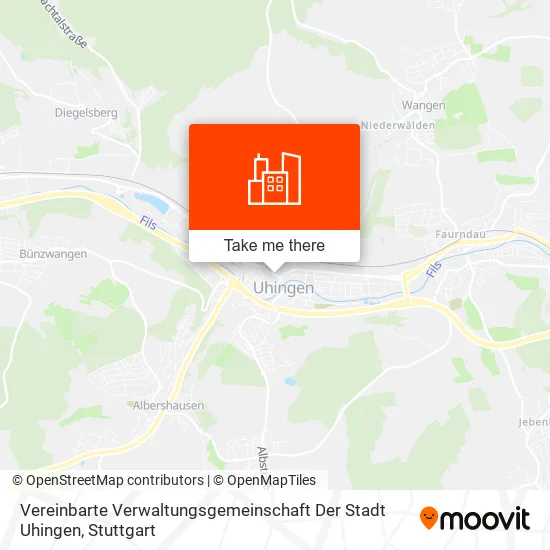 Карта Vereinbarte Verwaltungsgemeinschaft Der Stadt Uhingen