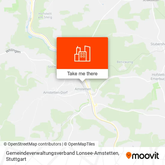 Карта Gemeindeverwaltungsverband Lonsee-Amstetten