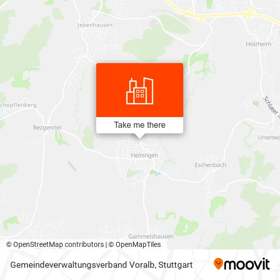 Карта Gemeindeverwaltungsverband Voralb