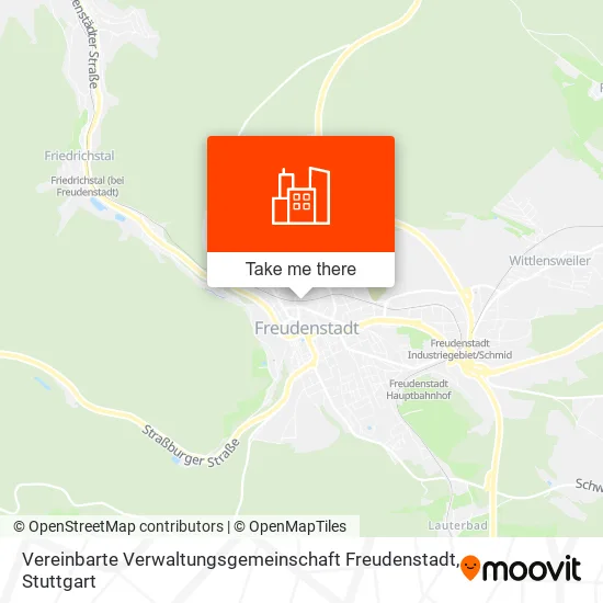 Карта Vereinbarte Verwaltungsgemeinschaft Freudenstadt